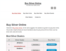 Tablet Screenshot of buysilveronline.com